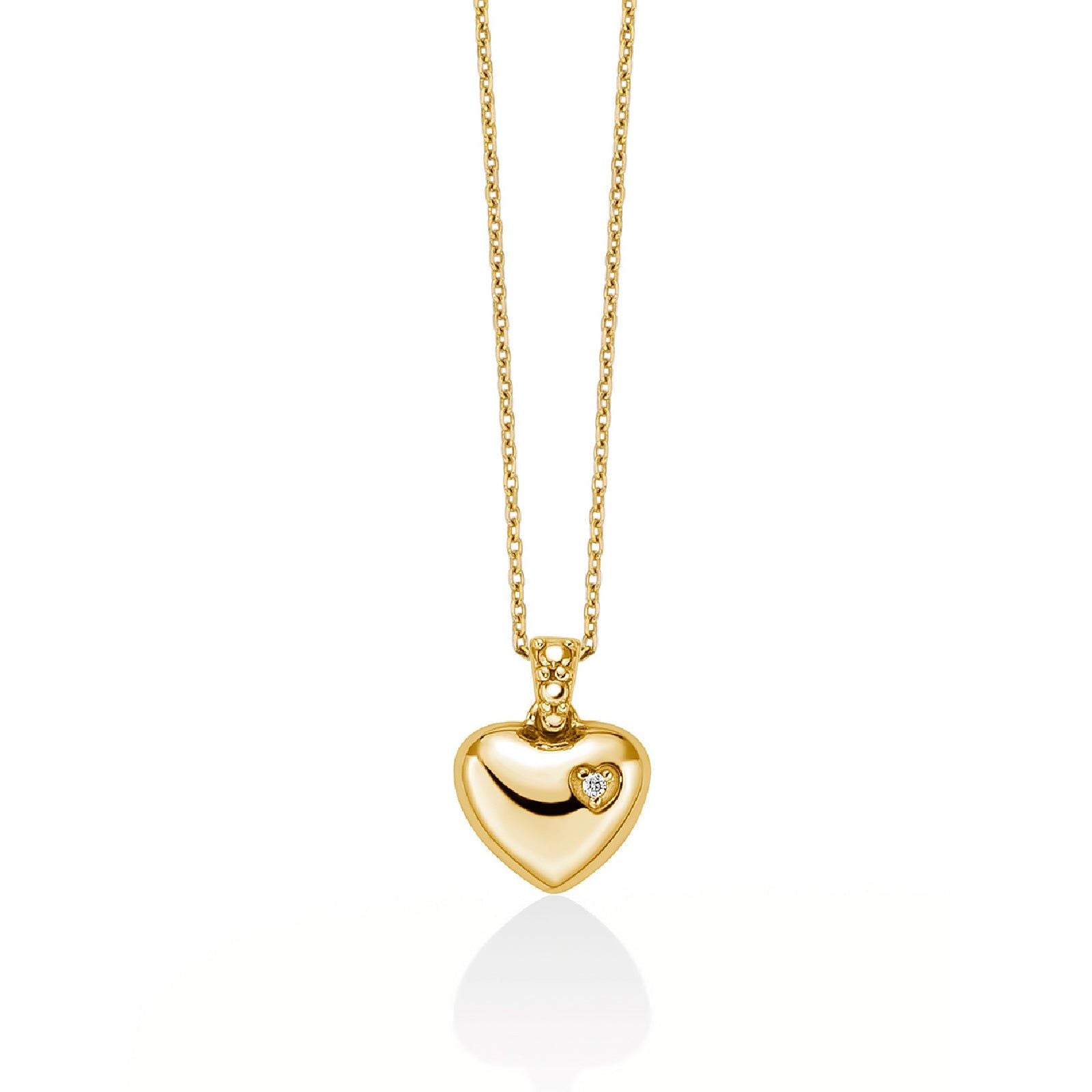 Collana donna Miluna Diamanti 375 in oro giallo cuore e diamante 0,0033ct CLD4667X-1