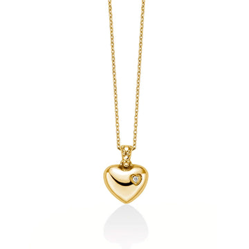 Collana donna Miluna Diamanti 375 in oro giallo cuore e diamante 0,0033ct CLD4667X-1