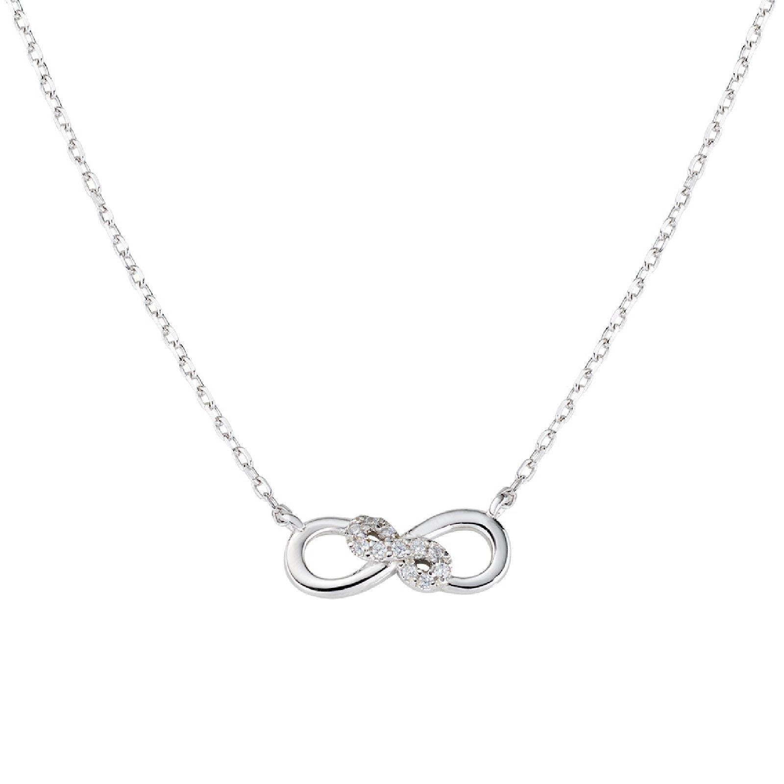 Collana donna Amen Amore in argento con due infiniti e zirconi CLININBBZ-1