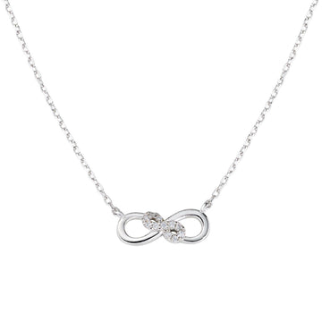 Collana donna Amen Amore in argento con due infiniti e zirconi CLININBBZ-1