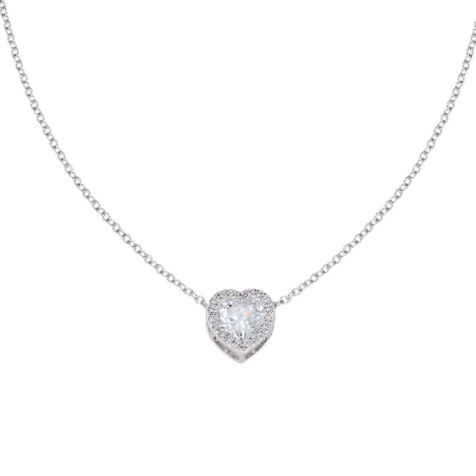 Collana donna Amen Amore in argento con cuore di zirconi CLPHHBBBZ-1