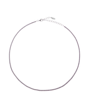 Collana girocollo tennis da donna Amen Tennis in argento 925 rodiato con zirconi bianchi chiusura a moschettone CLT2BB