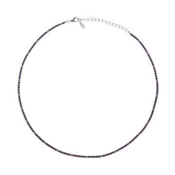 Collana donna Amen Tennis argento zirconi bianchi e blu CLT2BBLB-1