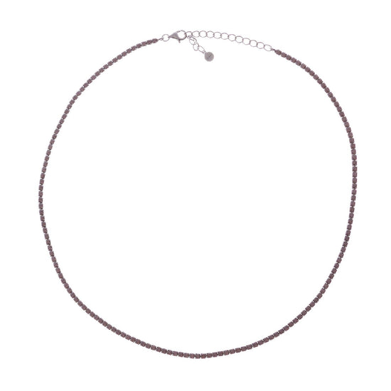 Collana donna Amen Tennis argento zirconi bianchi e marroni CLT2BMA-1