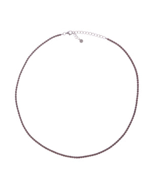 Collana girocollo tennis da donna Amen Tennis in argento 925 rodiato con zirconi bianchi e marroni chiusura a moschettone CLT2BMA