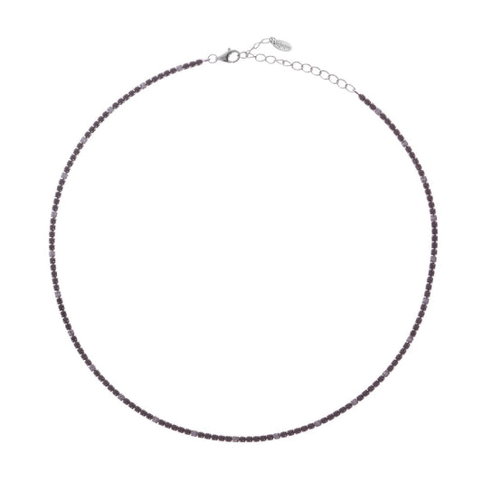 Collana donna Amen Tennis argento zirconi bianchi e neri CLT2BNB-1