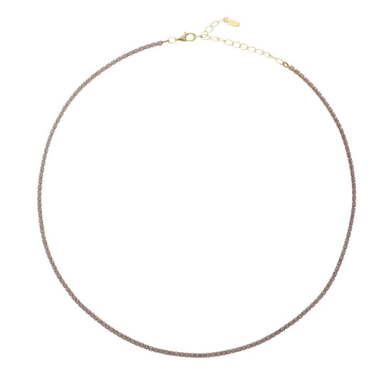 Collana donna Amen Tennis argento dorato zirconi bianchi CLT2GB-1
