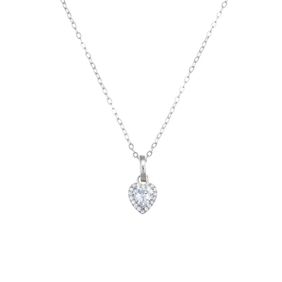 Collana donna Amen Diamond in argento con cuore di zirconi bianchi CLTICSBBZ-1