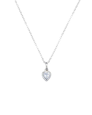 Collana girocollo da donna della collezione Amen Diamond in argento 925 con ciondolo a cuore di zirconi bianchi CLTICSBBZ