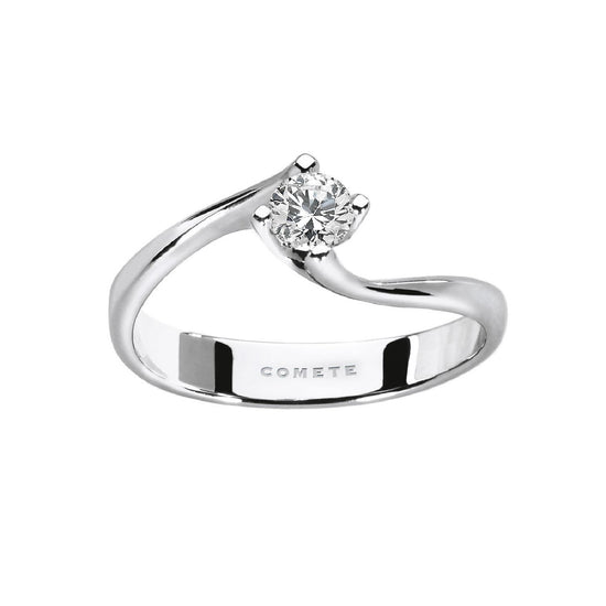 Anello solitario Comete in oro 18kt diamante 0,23 colore G SU MISURA
