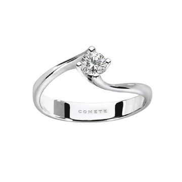 Anello solitario Comete in oro 18kt diamante 0,23 colore G SU MISURA