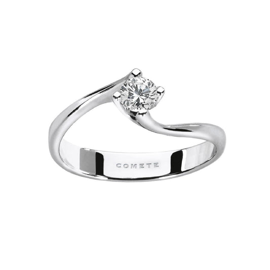 Anello solitario Comete in oro 18kt diamante 0,23 colore G SU MISURA