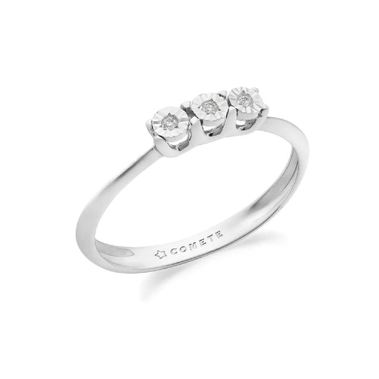 Anello da donna Comete oro bianco 9kt diamanti 0,0225ct SU MISURA