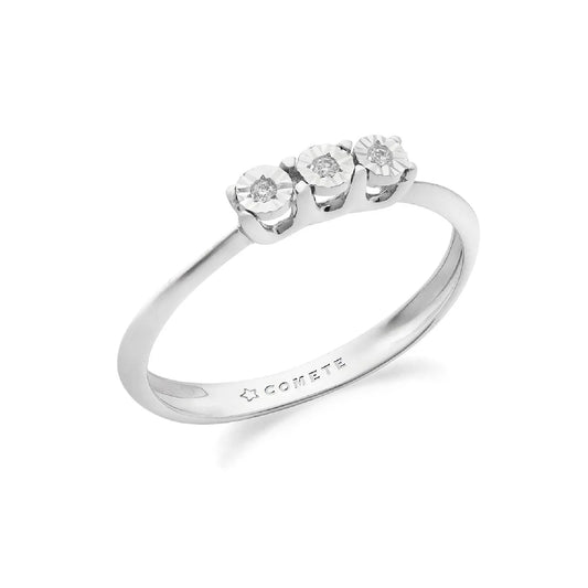 Anello da donna Comete oro bianco 9kt diamanti 0,0225ct SU MISURA