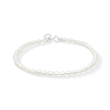 Bracciale Comete in oro bianco con perle coltivate 3/3,5 mm 18 cm