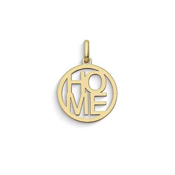 Ciondolo Comete Stella bag in oro giallo con scritta Home MISURA UNICA