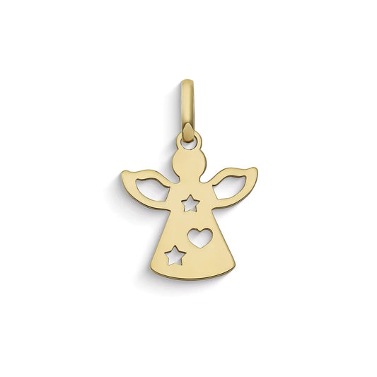 Ciondolo Comete Stella bag in oro giallo con simbolo angelo MISURA UNICA