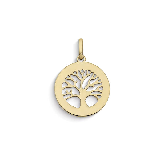 Ciondolo Comete Stella bag in oro giallo con albero della vita MISURA UNICA