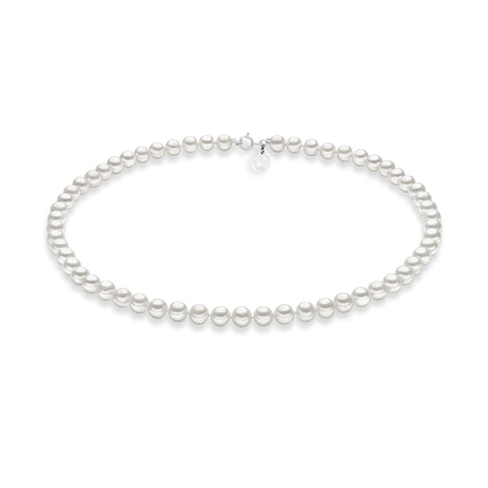 Collana girocollo Comete oro bianco perle coltivate 7/7,5 mm MISURA UNICA