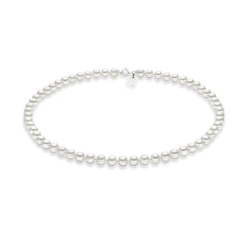 Collana girocollo Comete oro bianco perle coltivate 7/7,5 mm MISURA UNICA