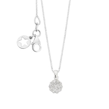 Collana girocollo Comete in oro bianco 9kt e diamanti 0,07 ct MISURA UNICA