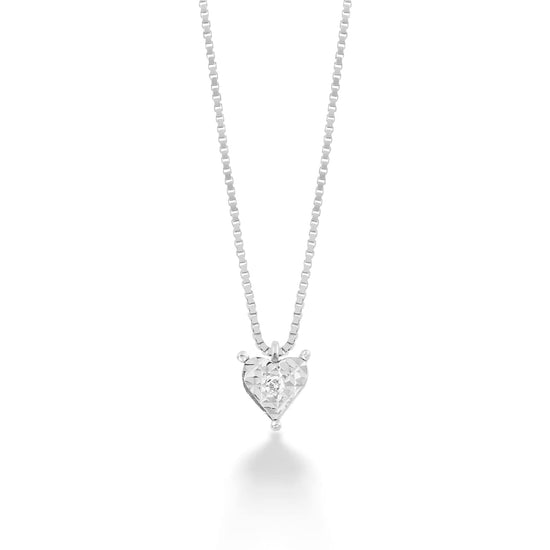 Collana girocollo Comete in oro bianco 9kt e diamante 0,01ct MISURA UNICA