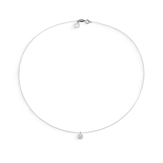 Collana girocollo Comete in oro bianco e diamante bianco 0,5ct MISURA UNICA