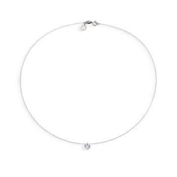 Collana girocollo Comete in oro bianco con diamante 1ct MISURA UNICA