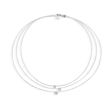 Collana girocollo Comete in oro bianco con diamante 2,25ct MISURA UNICA