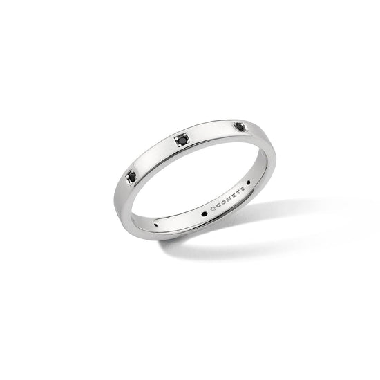 Anello Comete We Are unisex argento rodiato con zirconi neri 13