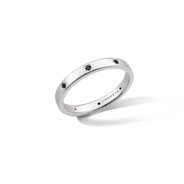 Anello Comete We Are unisex argento rodiato con zirconi neri 13