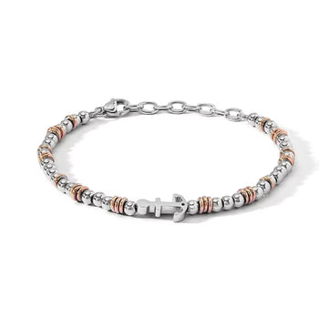 Bracciale catena da uomo Comete in acciaio con ancora Regolabile 19-21 cm
