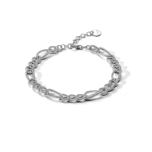 Bracciale Comete We Are unisex in argento e zirconi bianchi Regolabile 18-21 cm