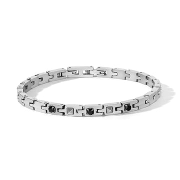 Bracciale catena Comete in acciaio pvd nero uomo 20 cm