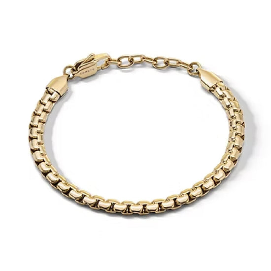 Bracciale catena Comete in acciaio con pdv oro da uomo 21 cm