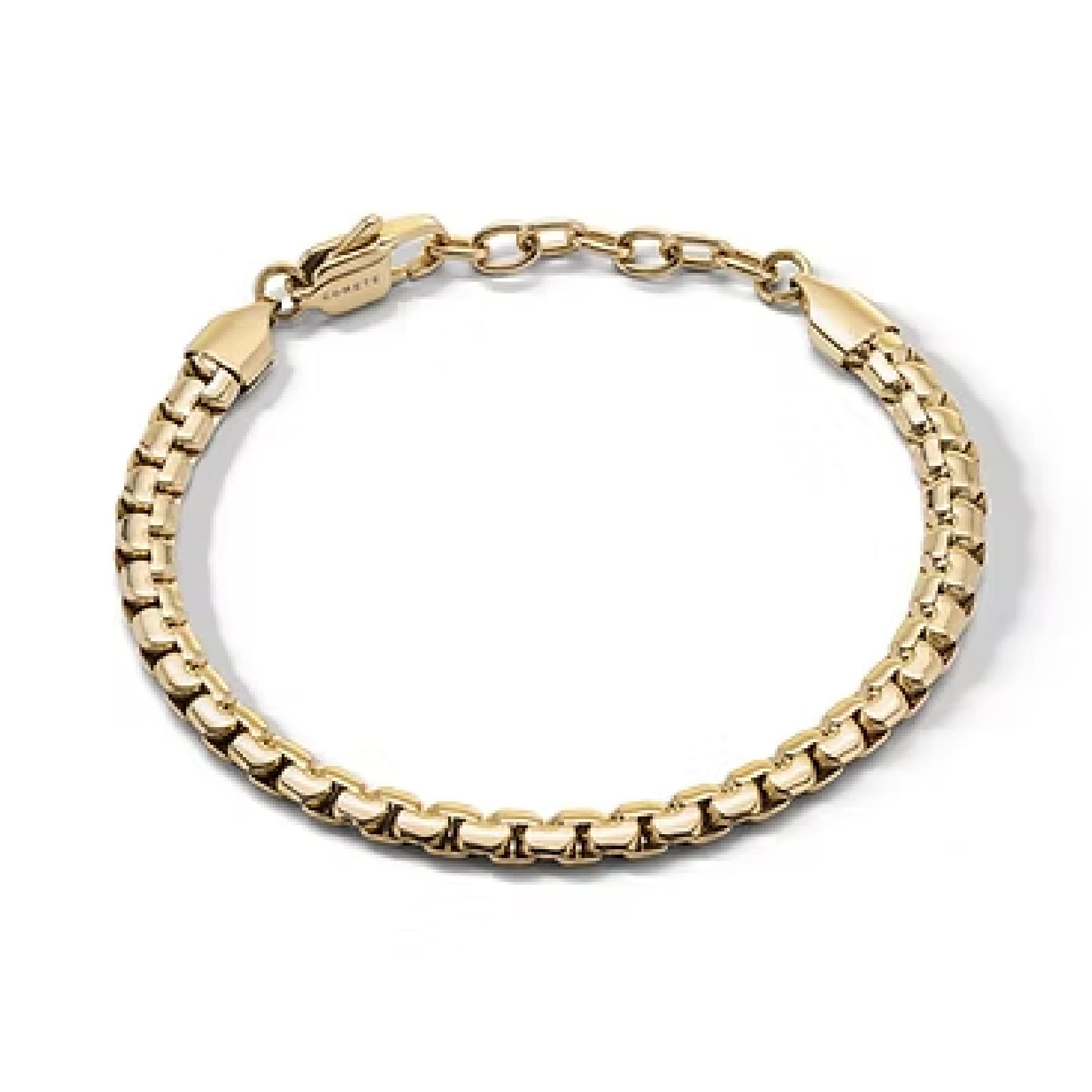 Bracciale catena Comete in acciaio con pdv oro da uomo 21 cm
