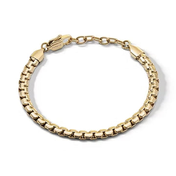 Bracciale catena Comete in acciaio con pdv oro da uomo 21 cm