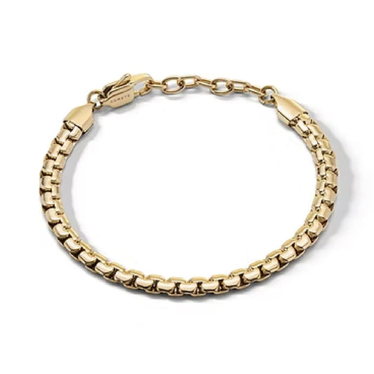 Bracciale catena Comete in acciaio con pdv oro da uomo 21 cm