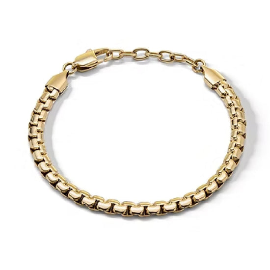 Bracciale catena Comete in acciaio con pdv oro da uomo 21 cm
