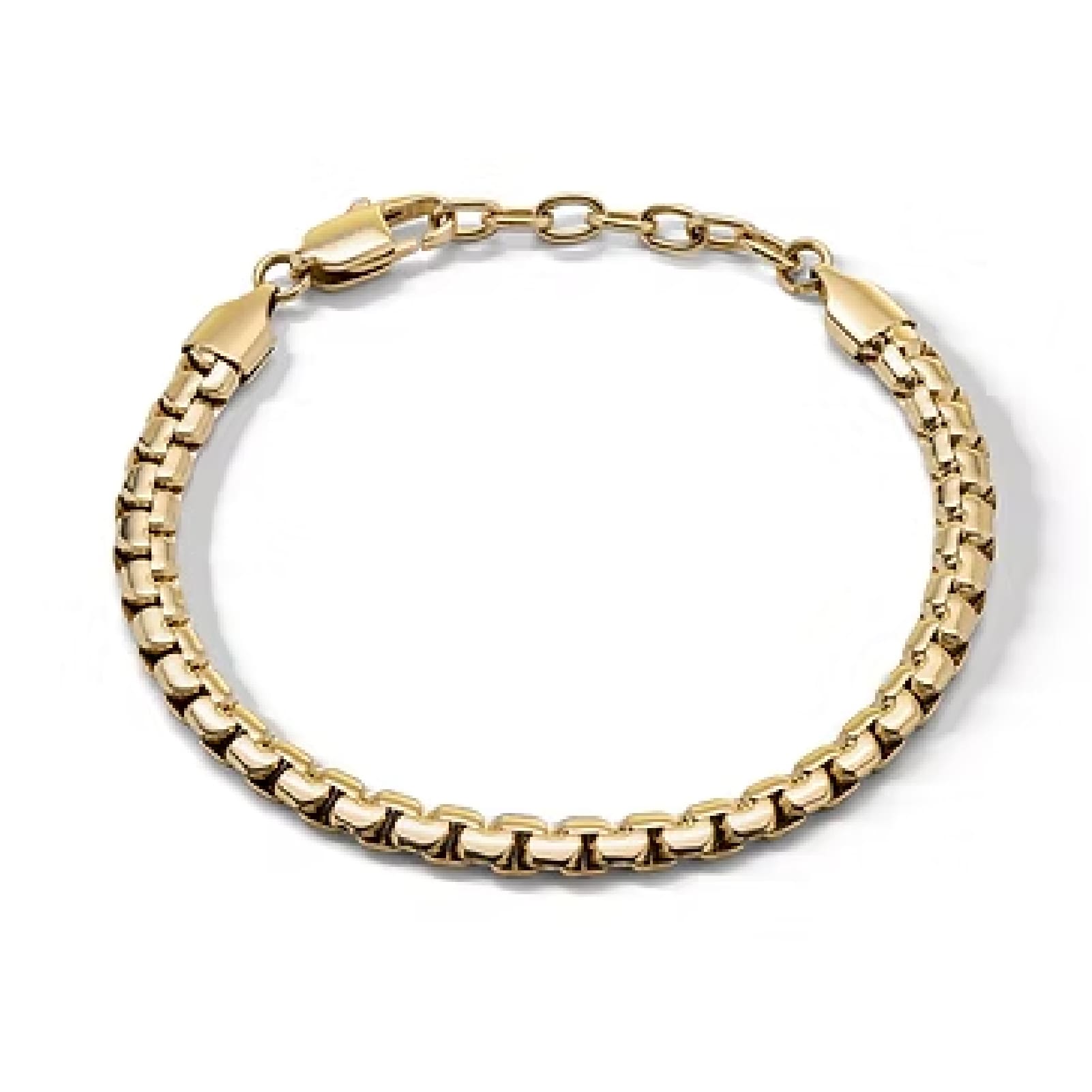 Bracciale catena Comete in acciaio con pdv oro da uomo 21 cm
