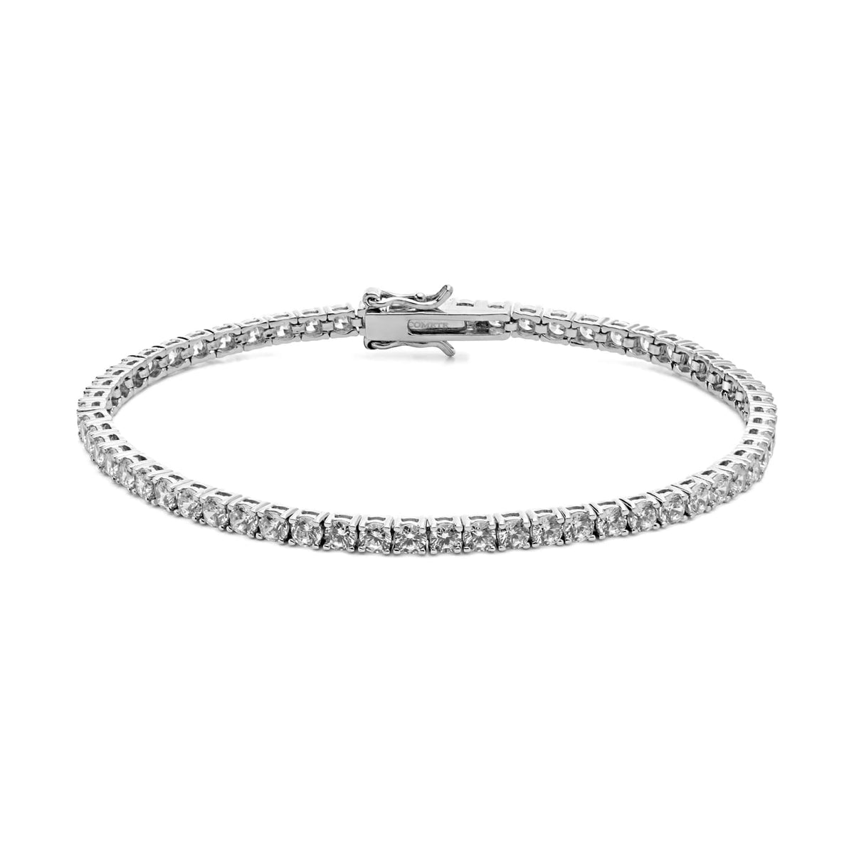 Bracciale tennis Comete in argento con zirconi blu 19 cm