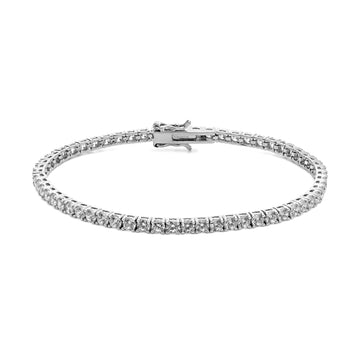 Bracciale tennis Comete in argento con zirconi blu 19 cm