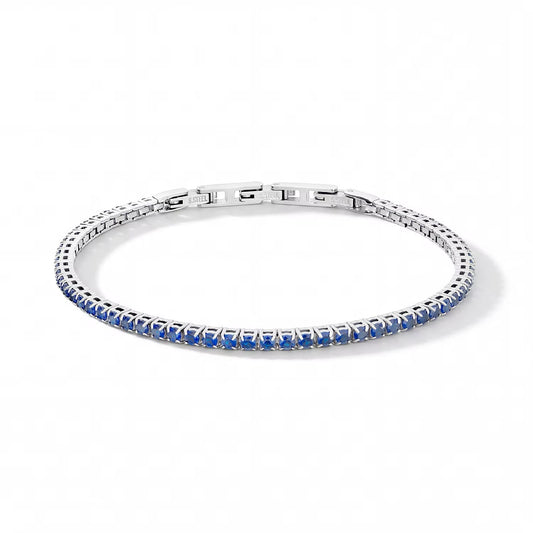 Bracciale tennis Comete in argento con zirconi bianchi 21 cm