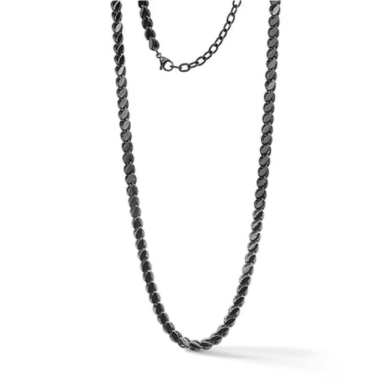 Collana girocollo Comete in acciaio nero da uomo MISURA UNICA