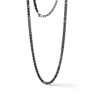 Collana girocollo Comete in acciaio nero da uomo MISURA UNICA