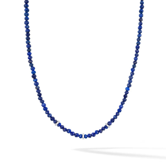 Collana girocollo Comete in argento con lapis blu e zirconi MISURA UNICA