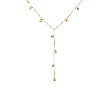 Collana Y donna PDPAOLA Essential Jane argento dorato zirconi multicolor CO01-864-U-1