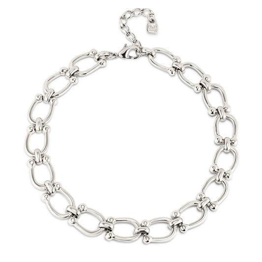 Collana donna Uno de 50 Youthful lega metallica argento con maglie a staffa COL1898MTL0000U-1