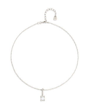 Collana girocollo da donna Uno de 50 Spiritual in lega metallica con ciondolo punto luce zircone bianco COL1916BLNMTL0U