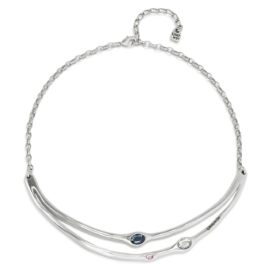 Collana rigida Uno de 50 donna placcata argento con cristalli COL1927MCLMTL0U-1